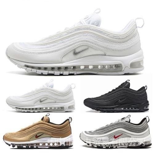 JIDY Ni ke Air Max 97 reflective Air cushion running shoes couple