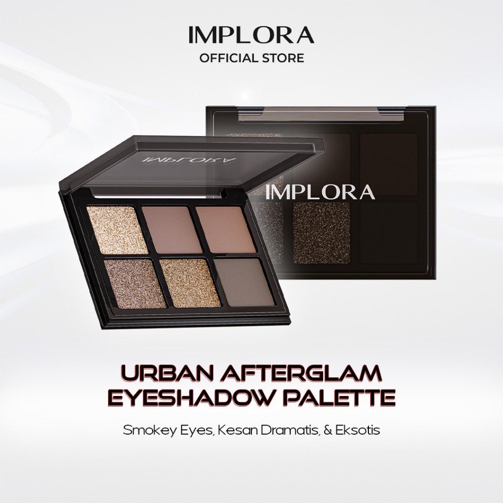 Implora Urban Eyeshadow Palette Pigmented Long Lasting / Merah Jingga Official - Gambar 4