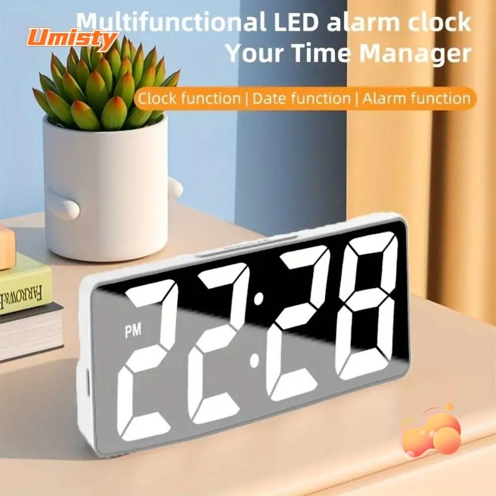 UMISTY Latest Digital Clock, Electronic Bedroom LED Alarm Clock, 12/24 ...