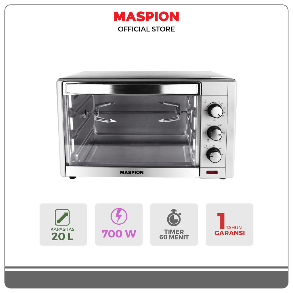 Maspion Oven Toaster Tungku Pemanggang 20 Liter MOT-2002 W - Gambar 2