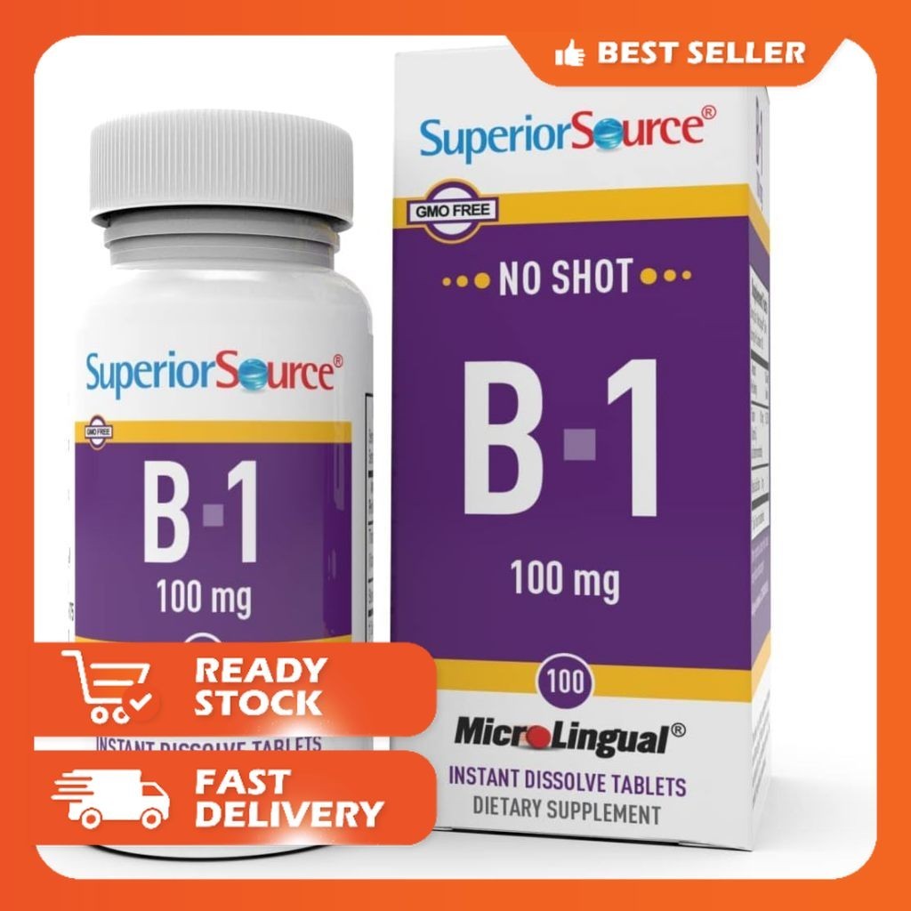 Superior Source B1 100mg Sublingual Tablets, 100 Tablets- Boosts ...