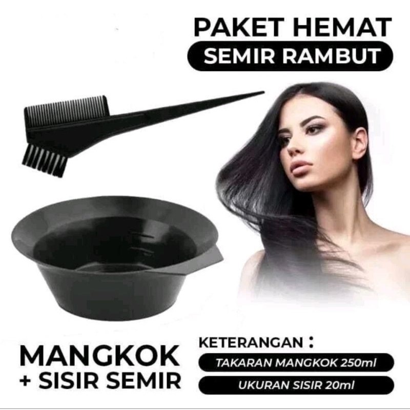 1SET Mangkok Sisir Semir Rambut Mangkuk Kuas Pewarna Cat Hair Perawatan Kecantikan Wadah Hias Rambut A251 - Gambar 4
