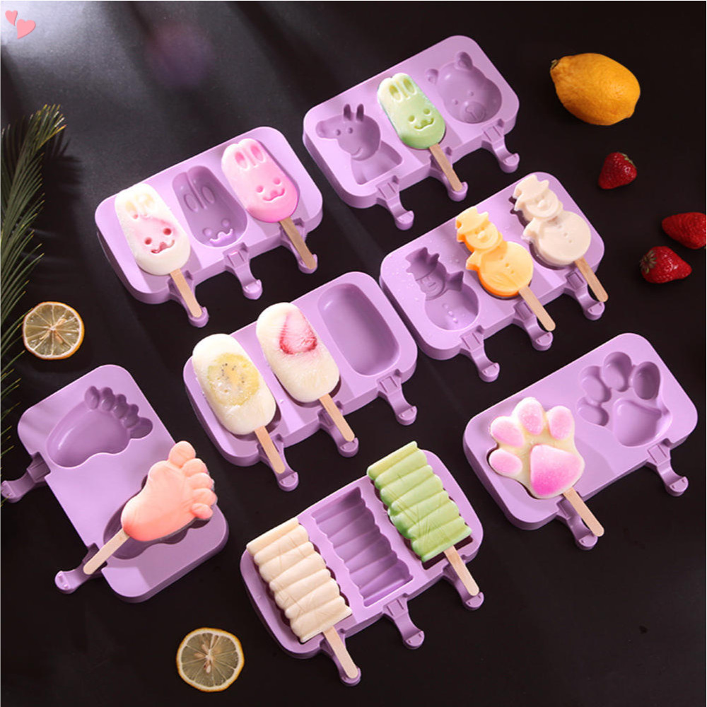 Silicone Popsicle Molds with Lid,Ice Cream Mold for Kids Homemade Ice ...