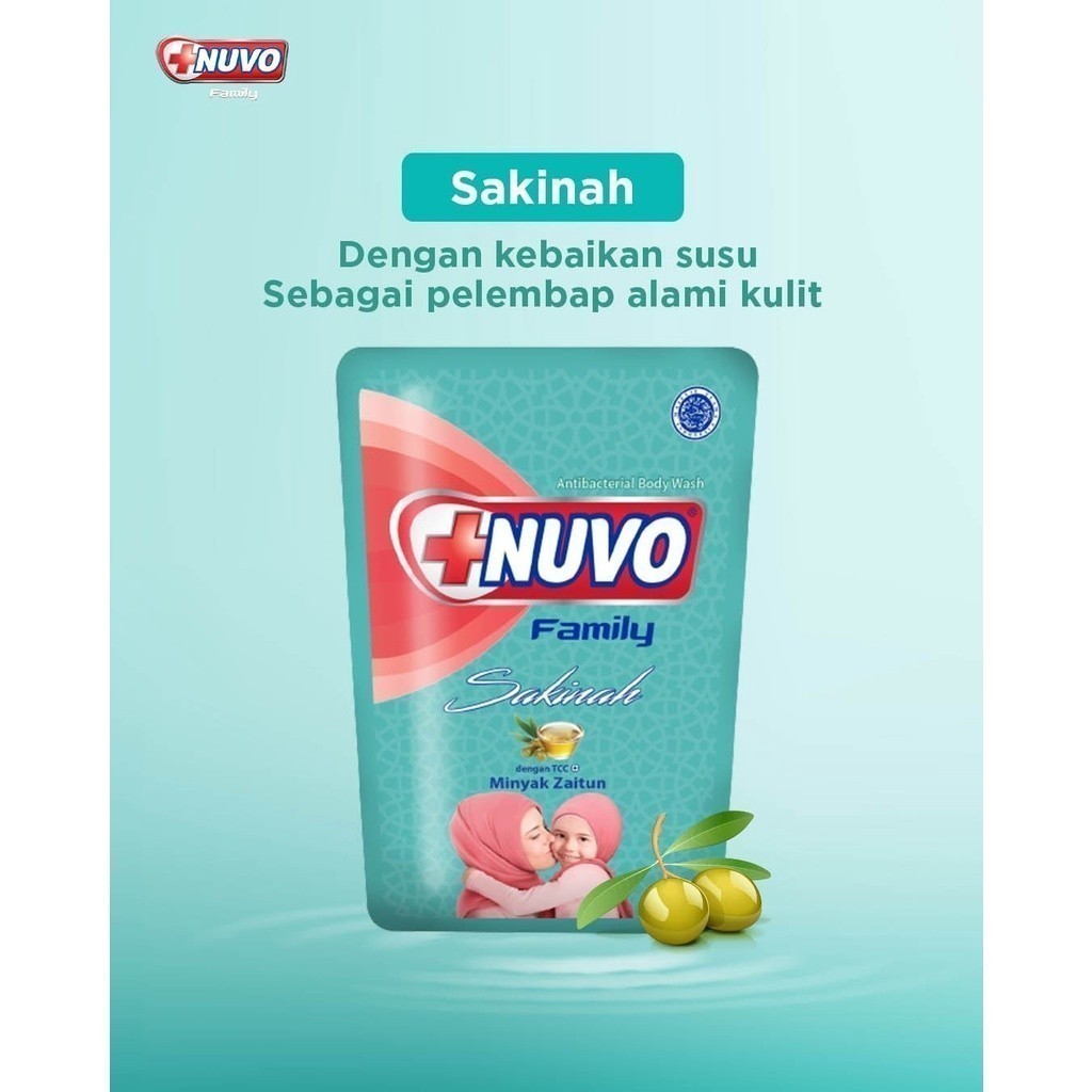 NUVO Family Sabun Mandi Cair Pouch Refill 400ml Series / Merah Jingga Official - Gambar 3