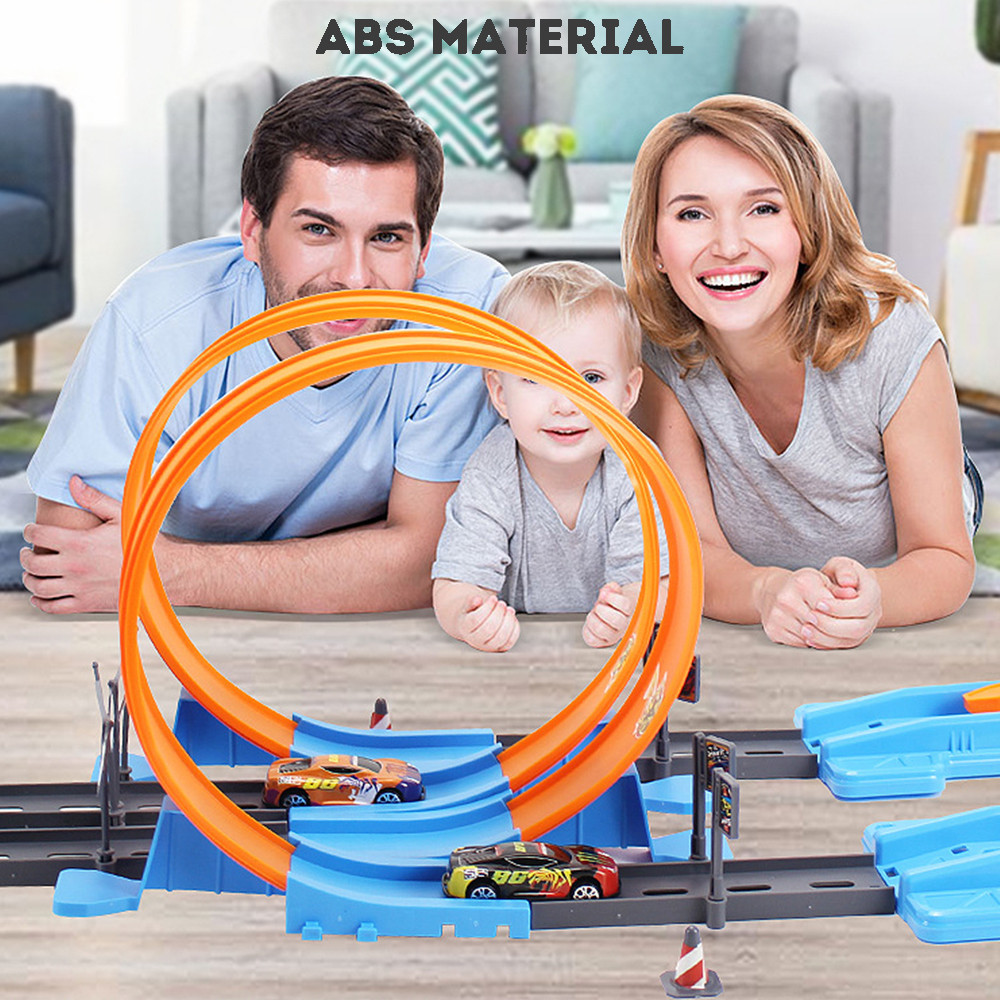 Dual Racing Track Racing Car Toy Car Track Toy Cars for Boys | Shopee ...