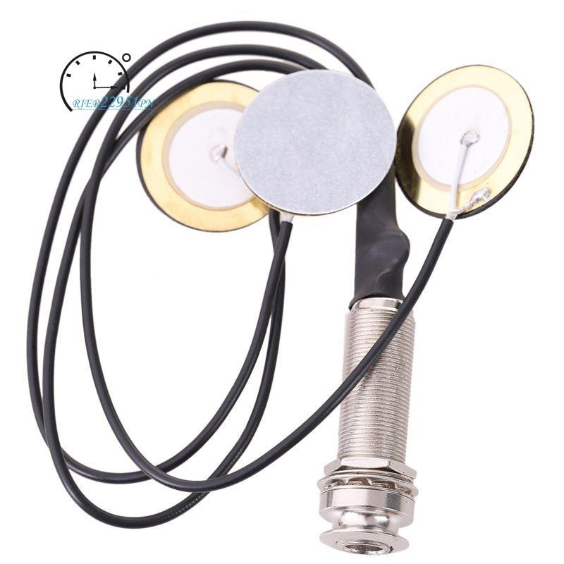6X Piezo Contact Microphone 3 Transducer Pickups With End Pin Jack For Kalimba I487468233