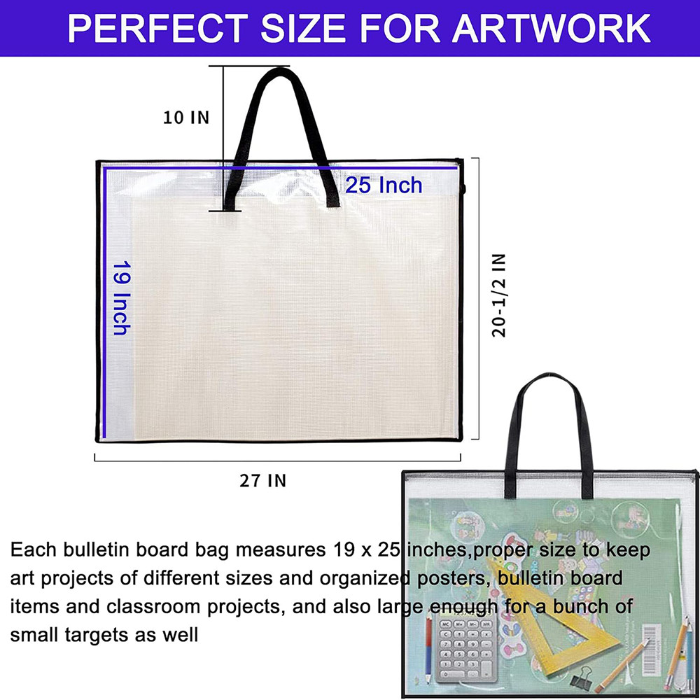 63cm X 48cm Art Portfolio Bag , Artist Supply Organizer With Handle ...