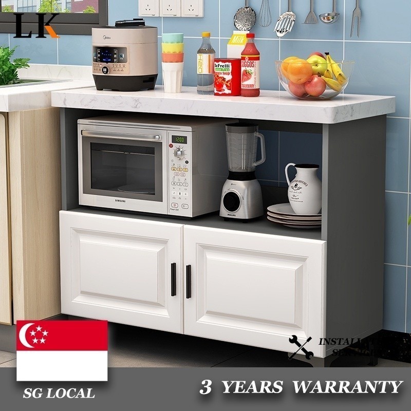 PU Kitchen Cabinet Storage Cabinet Marble Sideboard, Cupboard, Home ...