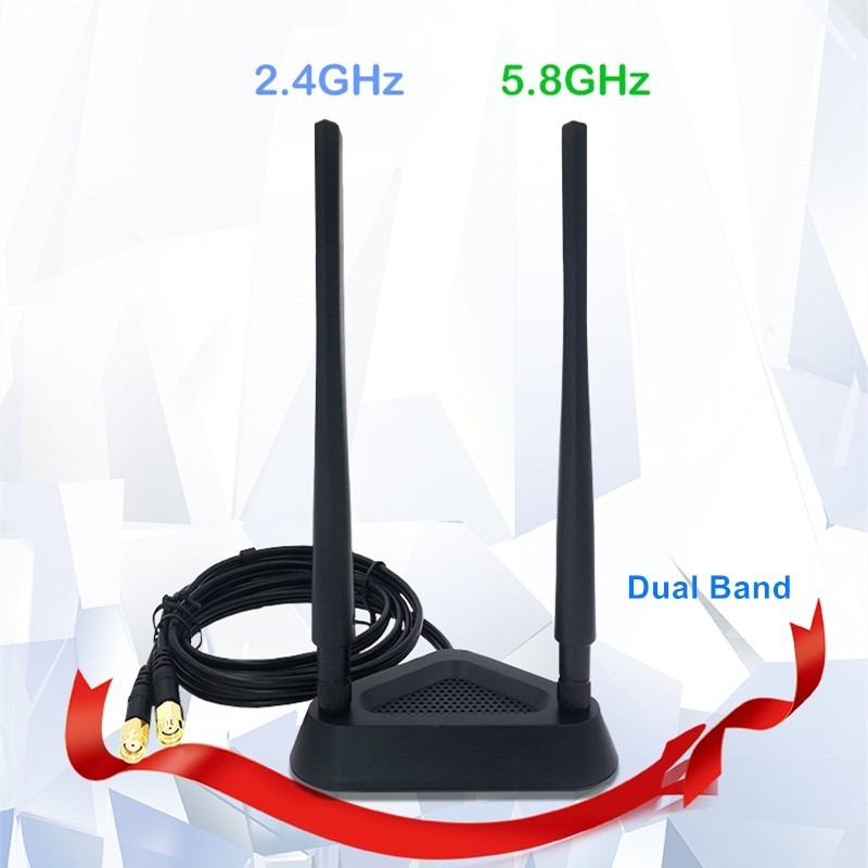 3PCS 6DBi WiFi Antenna WiFi Router SMA Wireless Network Card External  Antenna, 2.4G/ 5G Router Antenna SMA Interface, for ASUS RT-AC68U EX6200  AC15