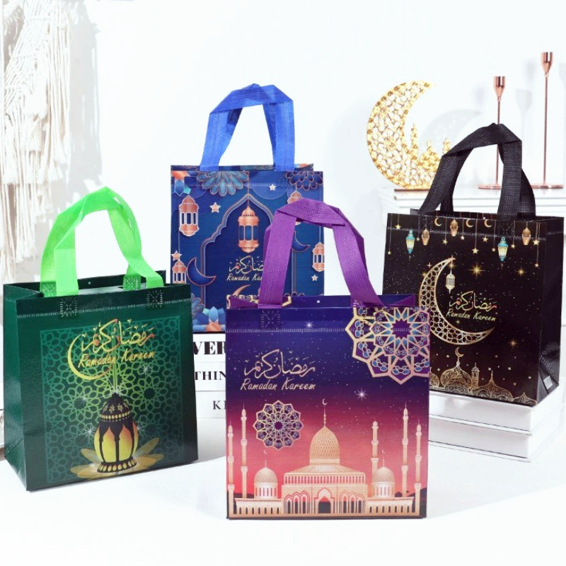 1pcs 2025 Hari Raya Aidilfitri Gift Box Handle Paper Bag Ramadan Raya ...