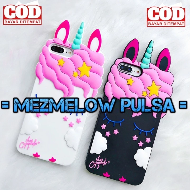 Silicone karakter Softcase karakter 3d kuda poni unicorn Case iphone 6 / iphone 6s / iphone 7 / iphone 8 - Gambar 4