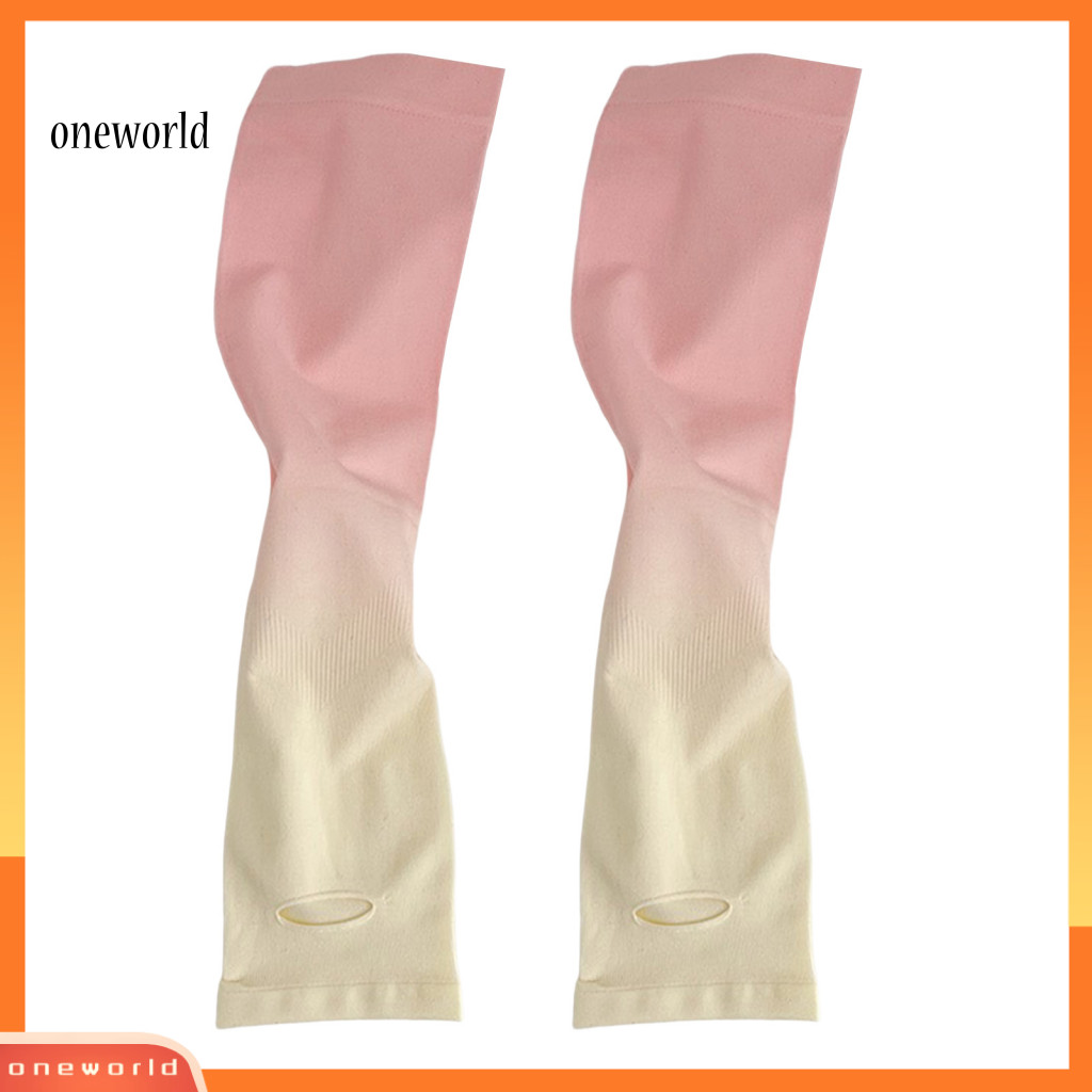 Oneworld 1 Pair Summer Gradient Ice Sleeve UV Protection Sleeve