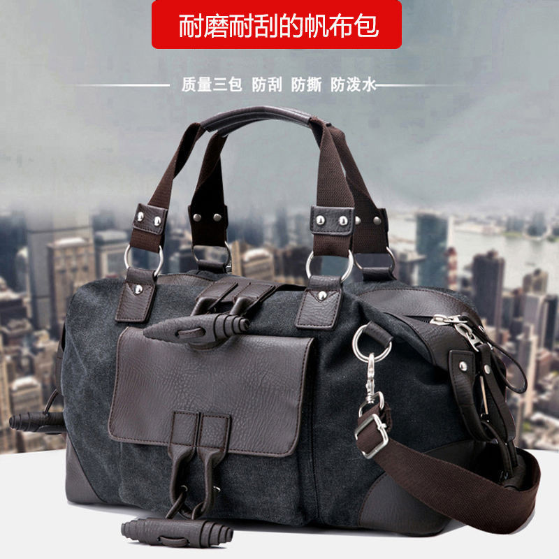 AT/👜Canvas Bag Men's Handbag Casual Shoulder Bag Travel Bag Korean ...