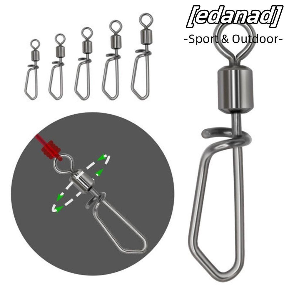 EDANAD 20pcs/lot Fishing Connector Useful Durable T shape snap Swivels ...