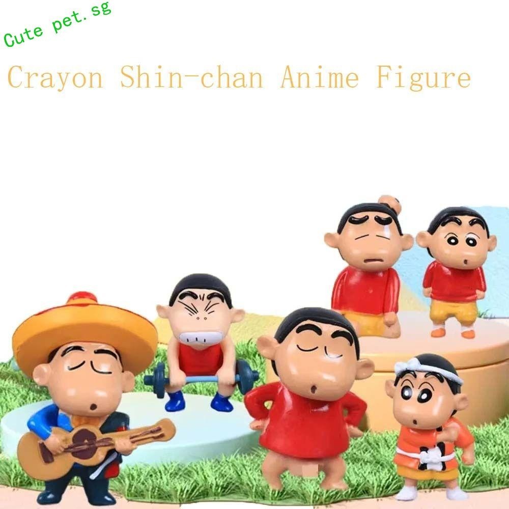 FUZOU 6Pcs/set Shin-Chan Action Figure, Desktop Decoration Cake Decoration Crayon  Shin-chan Anime Figure, Cosplay Ornament Anime Pvc Crayon Figure Toys  Birthday Gift | Shopee Singapore