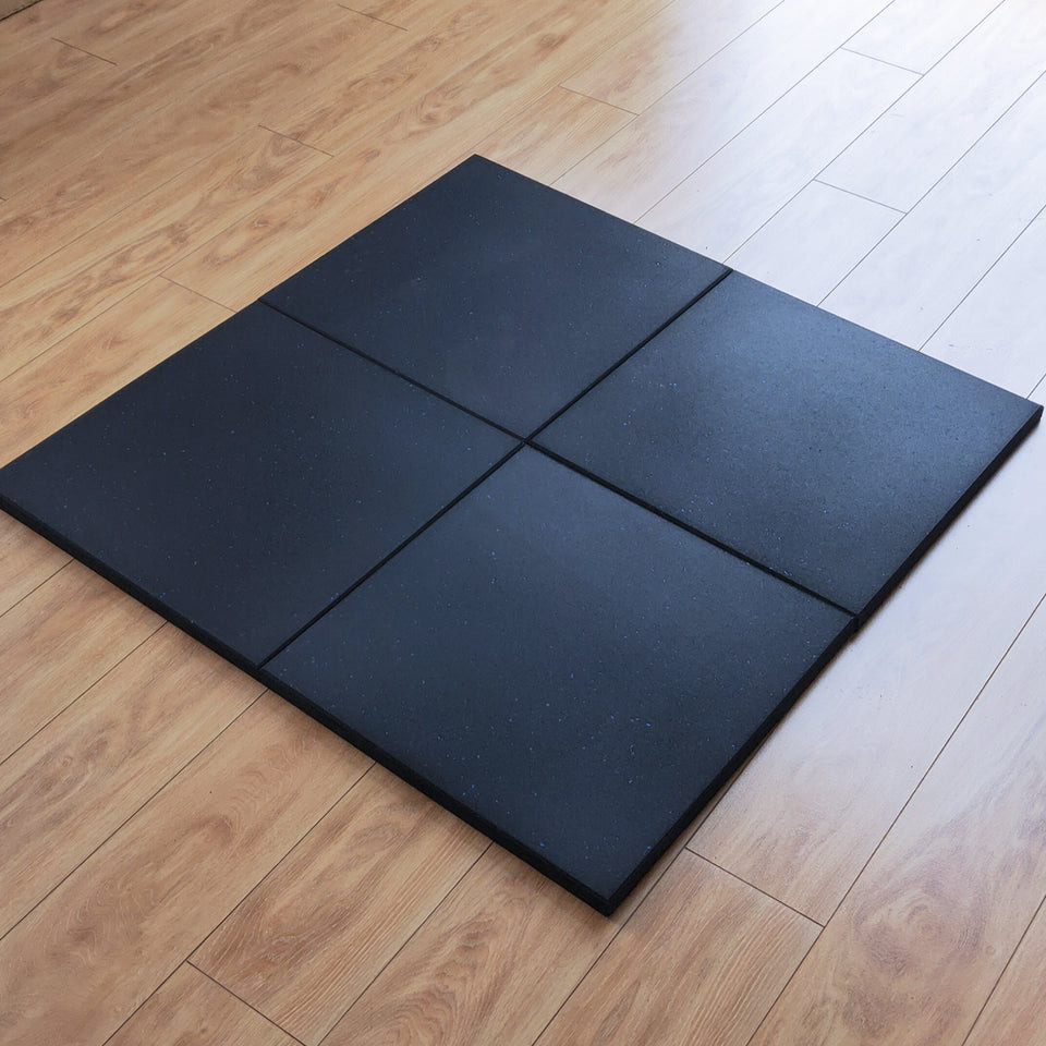 Pro Rubber Home Gym Mats Heavy Duty EDPM Tiles 50cm X 50cm with