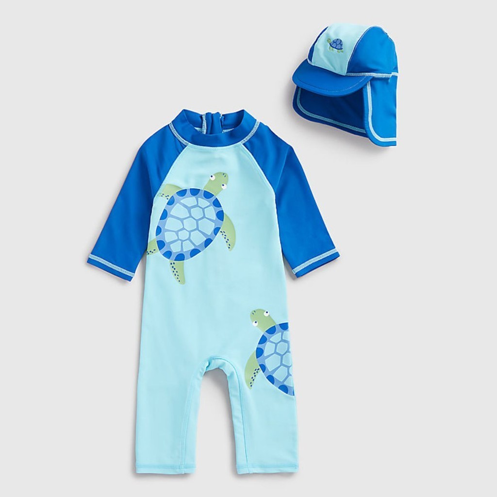 Mothercare Baby Boy Turtle Sunsafe Suit and Keppi Set UPF50+ Shopee
