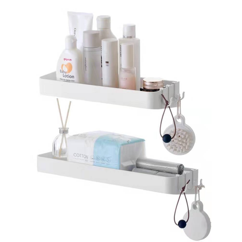 Japanese Style Perforated Toilet Bathroom Shelf Wall-Mounted Storage ...