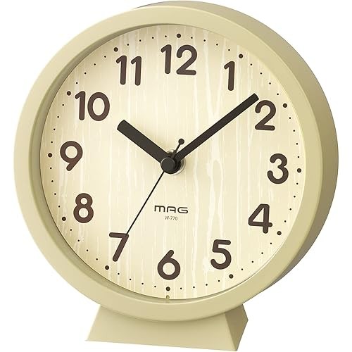 MAG Table clock Natural analog compote Continuous second hand Standing ...