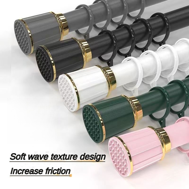 Curtain Rod Perforation-Free Installation Roman Rod Telescopic Rod Hook ...
