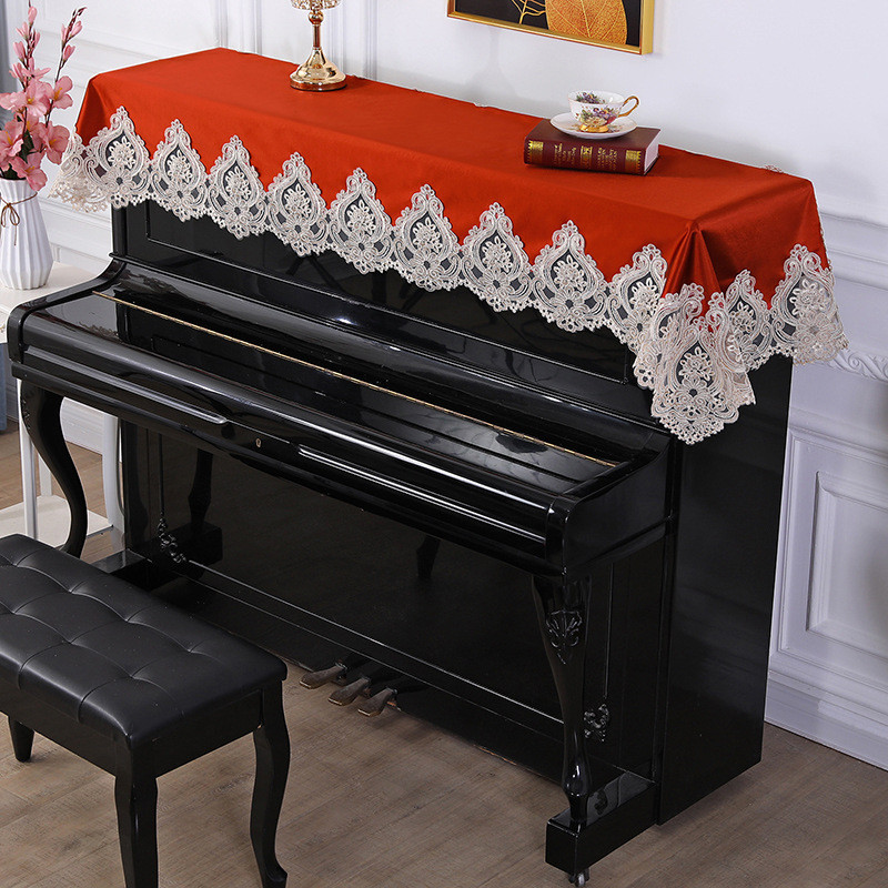 European-style fabric piano cover, lace orders piano cover, fabric simple modern Yamaha piano universal cover towel, piano towel,Home Decoration