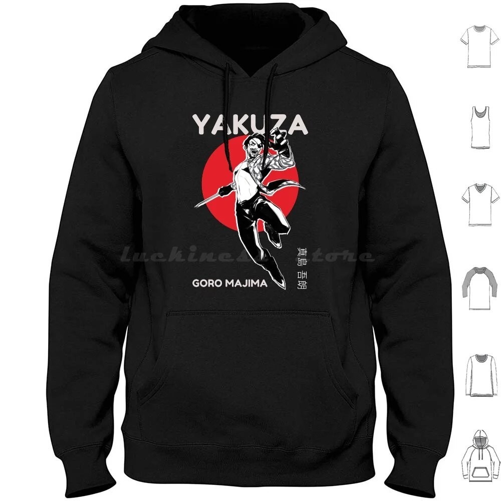 Yakuza Goro Mjima Vintage Korea Japan Ryu Ga Gotoku Tattoo Putih Round ...