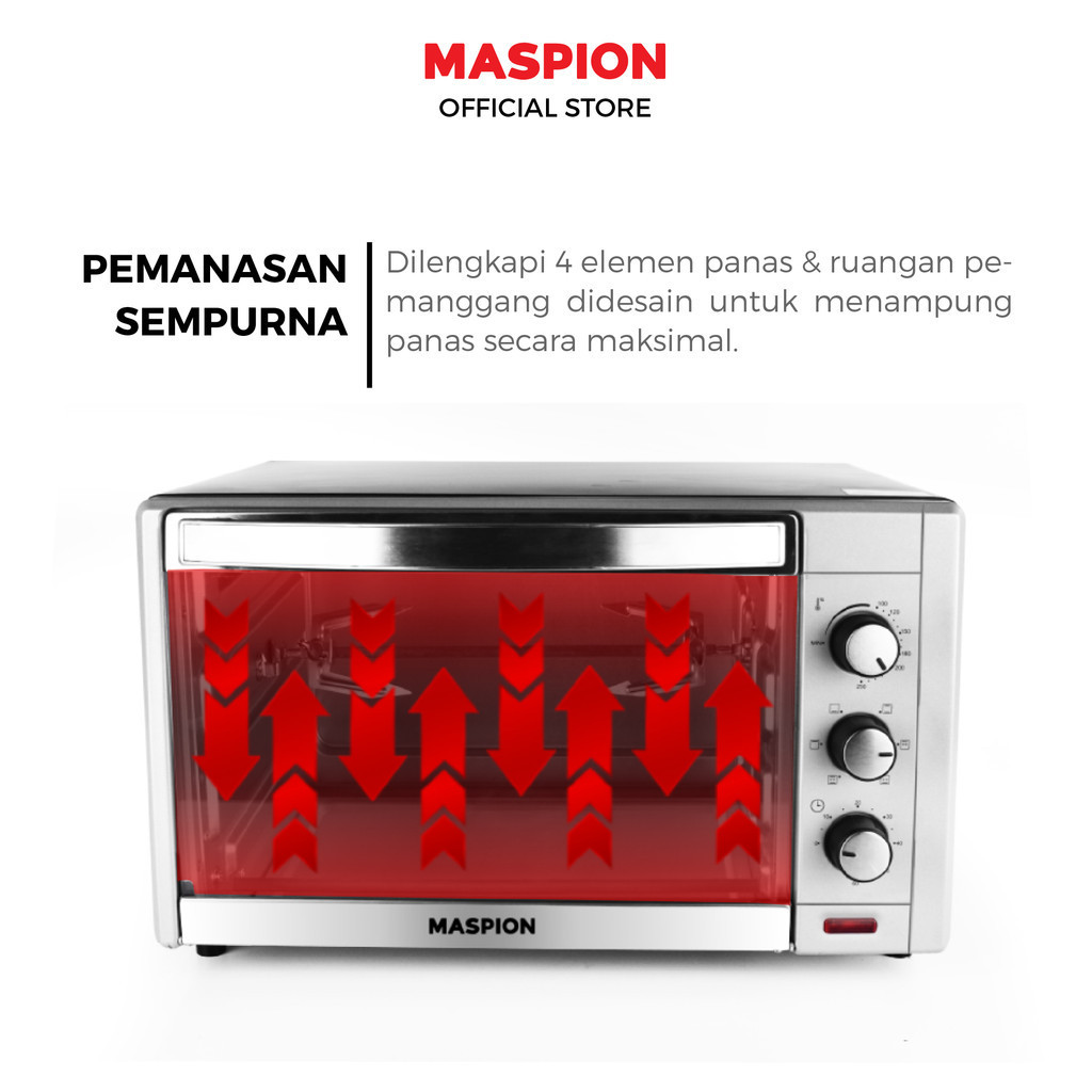 Maspion Oven Toaster Tungku Pemanggang 20 Liter MOT-2002 W - Gambar 4