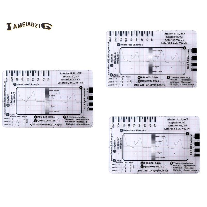 ECG 7 Step Ruler, ECG Ruler Plastic Ruler Measuring Tool, ECG 7 Step ...