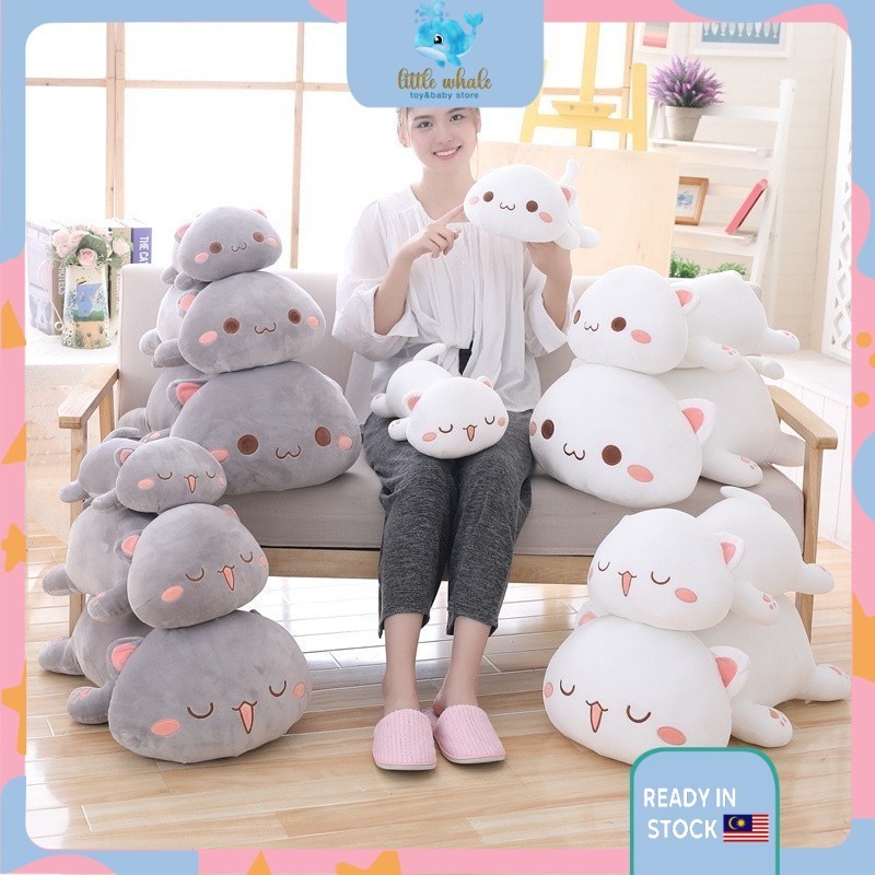 Goma & Peach Cat Doll Cat Plush Toys Boneka Kucing Cat Pillow Stuffed