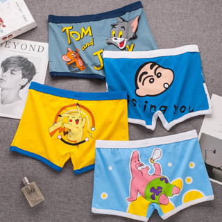 Stylish Men's Cotton Underwear Boxer Shorts Boxer Cute Anime Cartoon Youth  Student Trendy