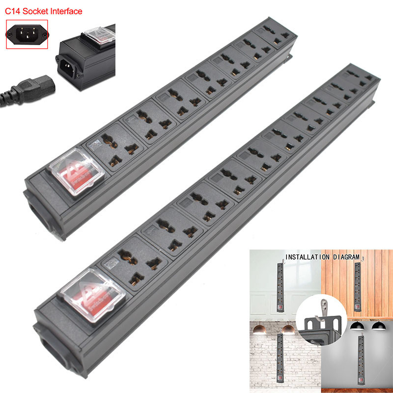 C14 port PDU Power Distribution Unit power strip 1-20 Output Universal ...