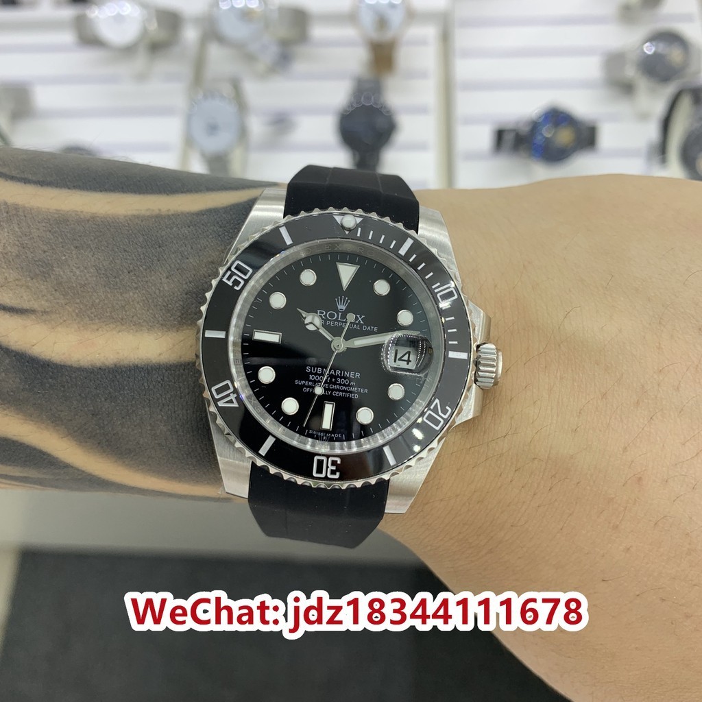 Rolex Tape Submariner Blackwater Ghost Series Ceramic Ring Watch ...