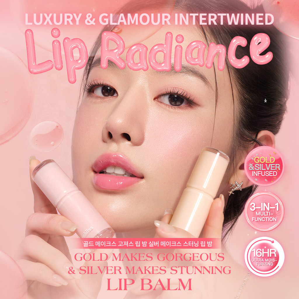 BNB Silver Lip Balm 3.2g / Gold Makes Gorgeous / Silver Makes Stunning / Merah Jingga Official - Gambar 2