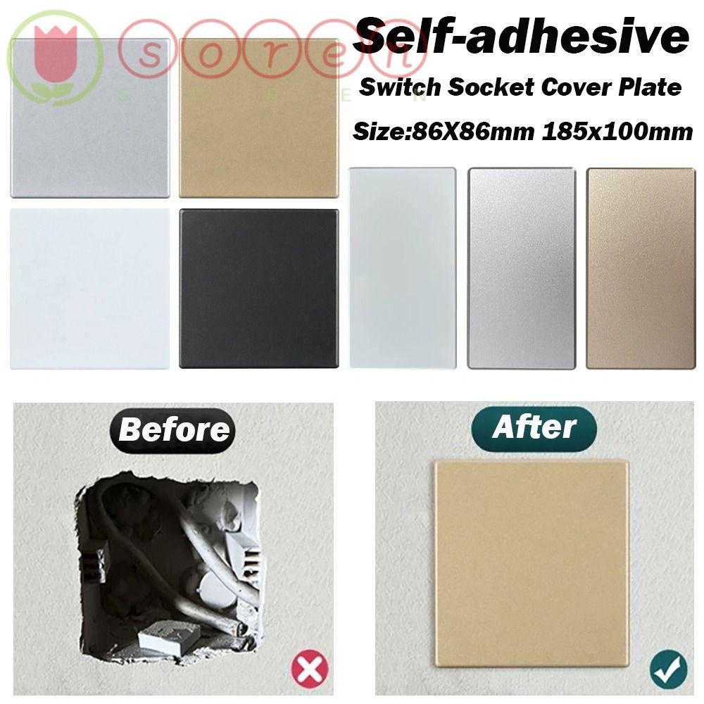 SOREN Wall Hole Cover, Self-adhesive 86 Type Switch Socket Cover Plate ...