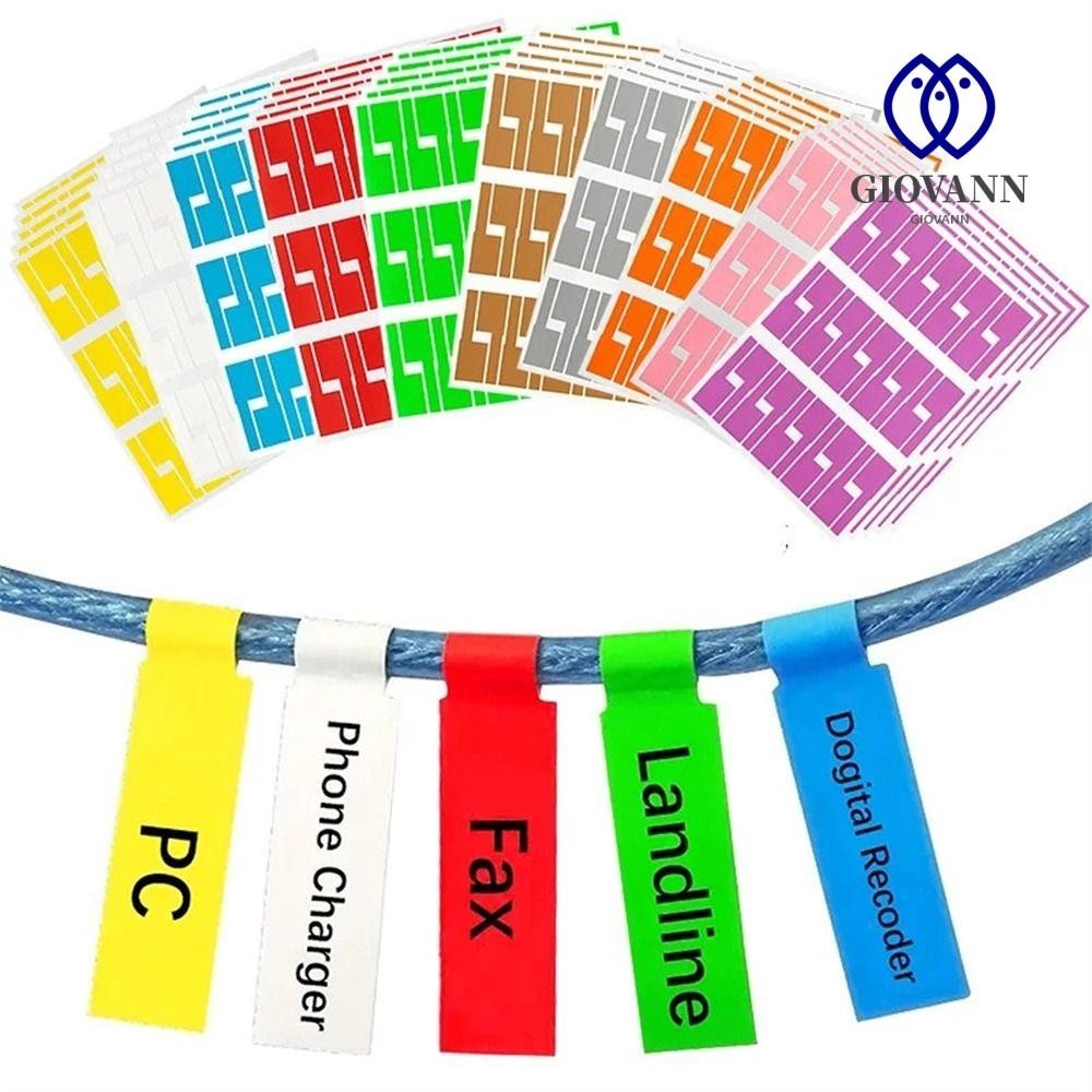 GIOVANNI Cable Labels Tags, Can Write On Waterproof Cord Labels Makers ...