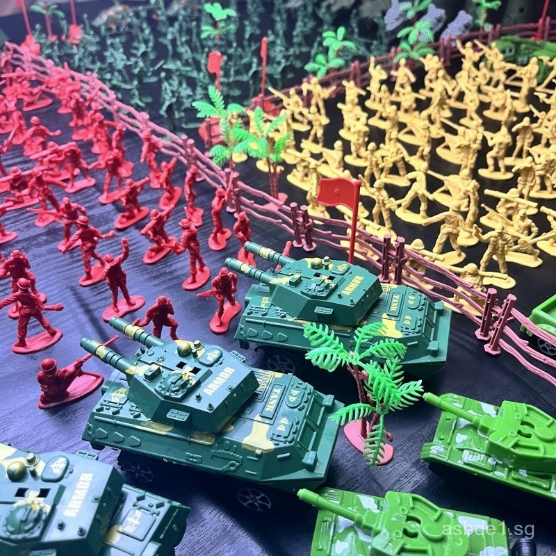Plastic Soldier Toys Land Sea Air Three Forces Battle Model Military ...