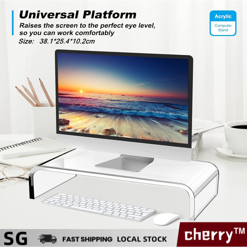 [SG stock]cherry™ Acrylic Monitor Riser /Monitor Stand /Writing Shelf ...