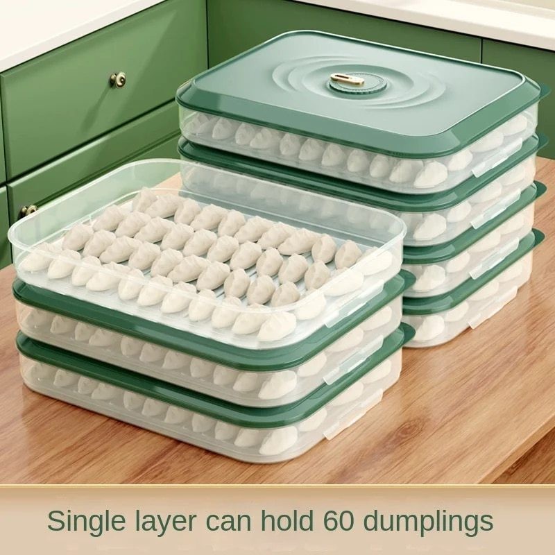 【SG】Dumpling Box Fresh Food Tray Quick Frozen Large Capacity ...