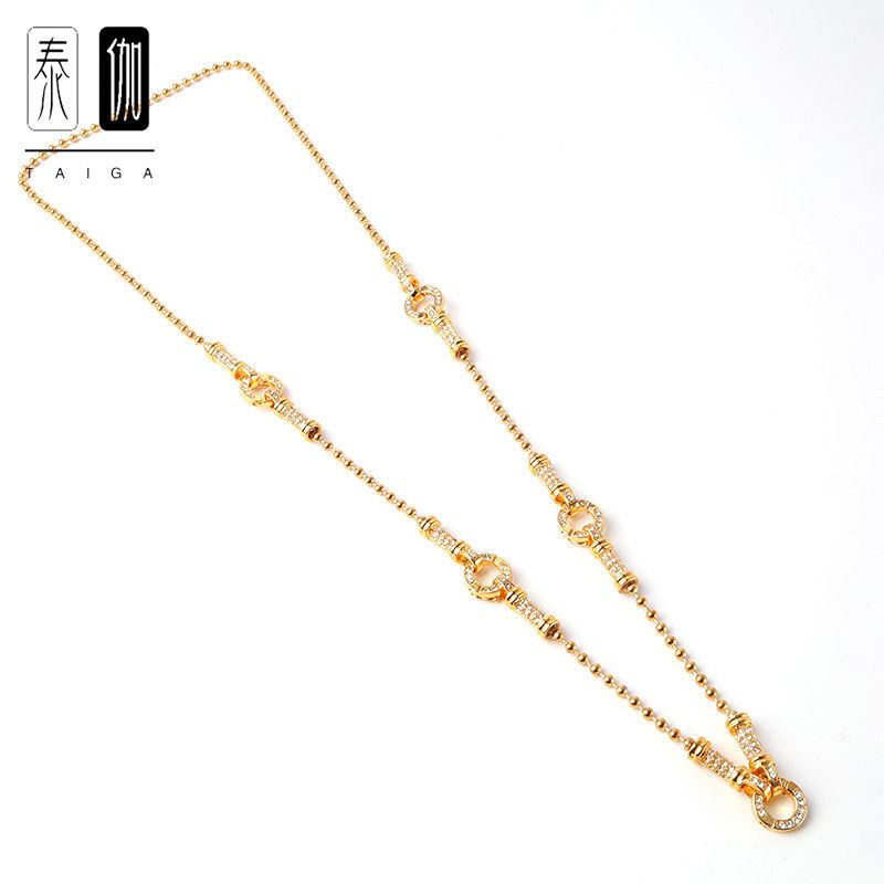 T Thailand Amulet Chain Color Preservation Micro-Inlaid Round Buckle ...