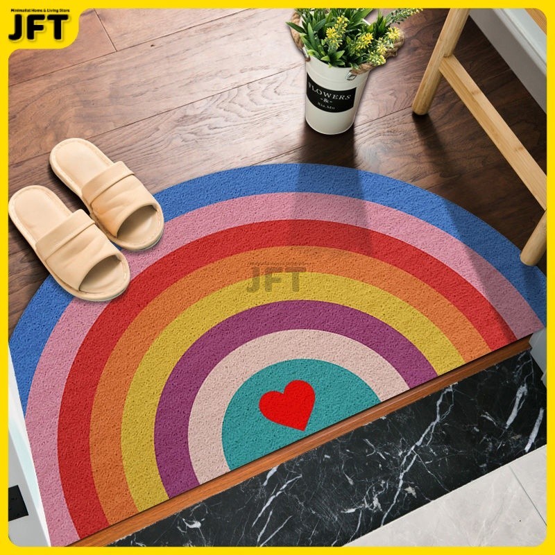 Door Mat Rainbow Semicircle Wire Loop Door Mat Entrance Earth Removing ...