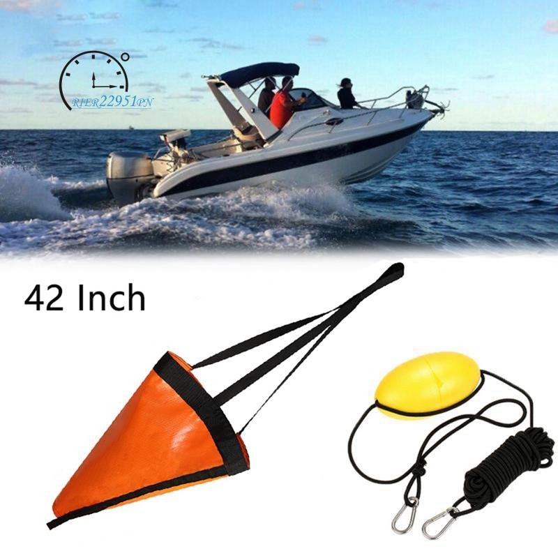 42 Inch Drift Sock Anchor Sea Boat Anchor Drogue Kayak Tow Rope Harness ...