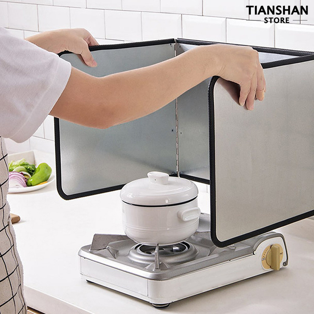 Tianshan 3 Sided Oil Splatter Guard Stainless Steel Grease Splatter ...