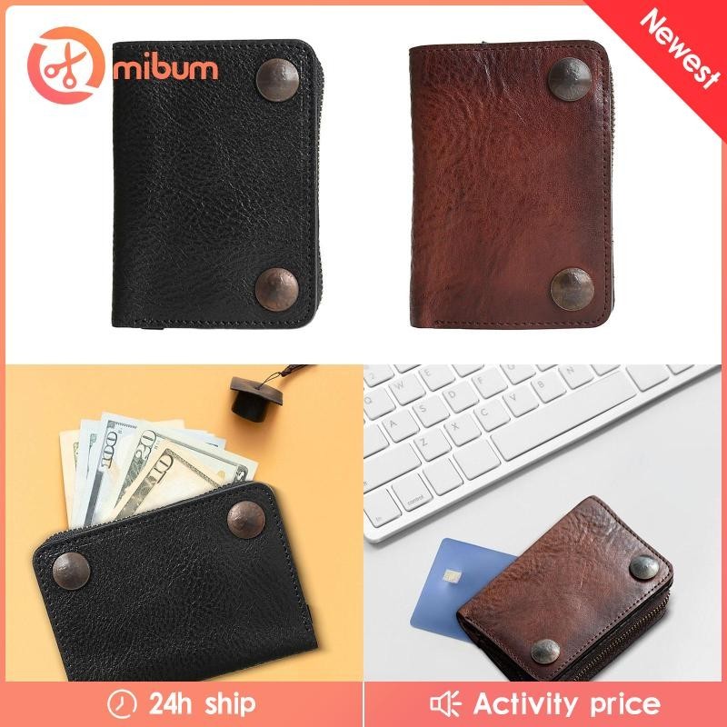 [Mibum] Men's Wallet with Zip Pocket Short Wallet Minimalist ...