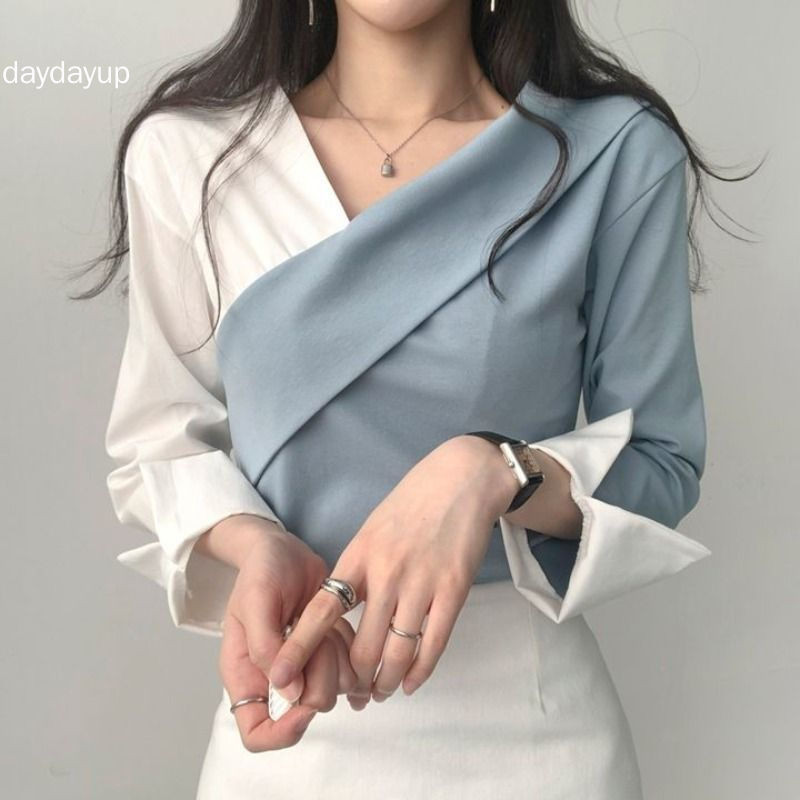 Women Clothing Spring Autumn Elegant Graceful off Shoulder Bottoming Long Sleeve Solid Color