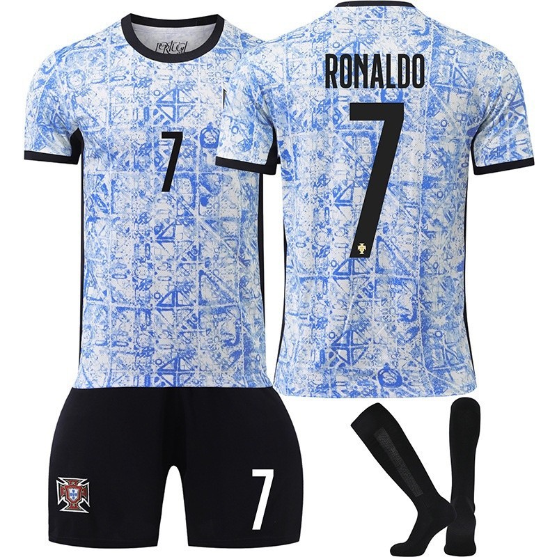 2024 25 Portugal UEFA European Football Championship Away Kids Jersey Kit Cristiano Ronaldo CR7 Sports Sets With Socks Shopee Singapore