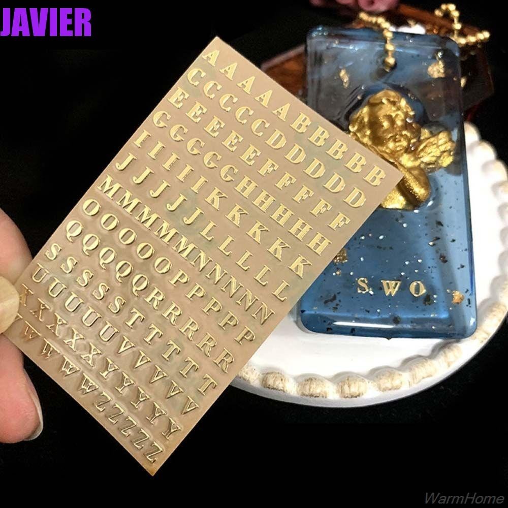 JAVIER Number Sticker Creative DIY Craft Chunky Glitter Gold&silver ...