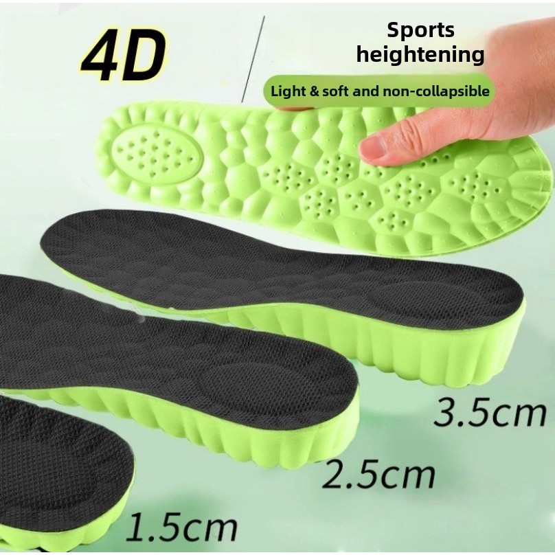 Height Increase Insoles For Men/Women 1.5/2.5/3.5 cm Up Invisiable Arch ...