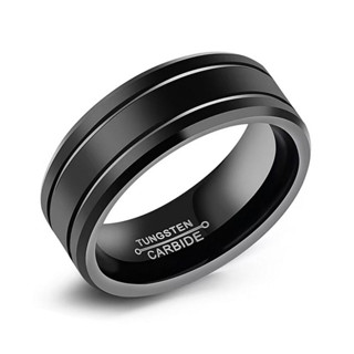 Matte black hot sale tungsten ring