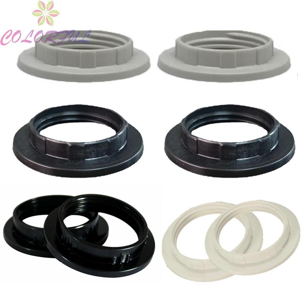 Screw Bulb Lamp Holder Reducer Ring for E14/E27 Lamp Shade Black/White