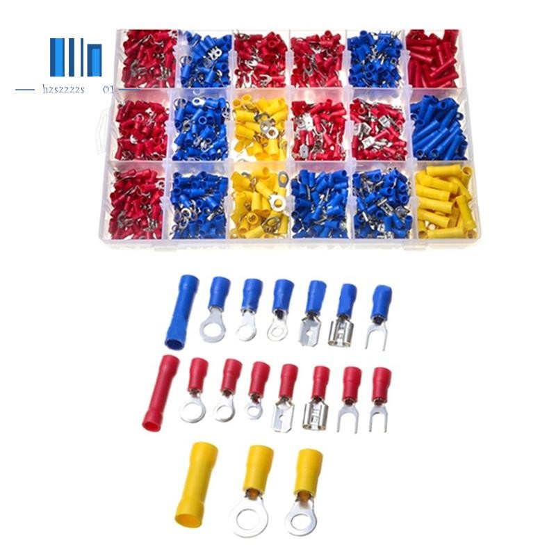 1200Pcs Wire Connector Insulated Electrical Wire Terminals Wire Crimp ...